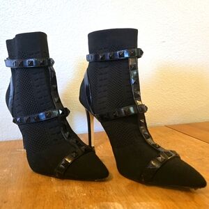 Black Studded Ankle Boots